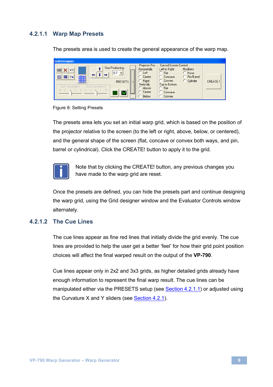 Figure 8: setting presets, On 4.2.1.1, N 4.2.1.2 | Kramer Electronics VP-790 User Manual | Page 11 / 27