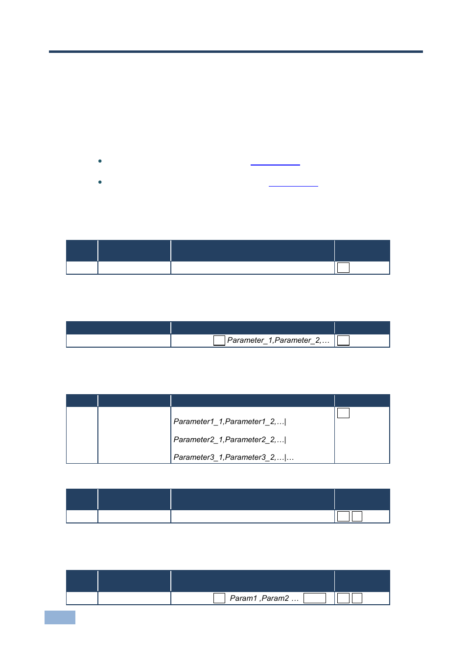 11 kramer protocol 3000, 1 kramer protocol 3000 syntax, 1 host message format | 1 simple command, 2 command string, 2 device message format, 1 device long response, Kramer protocol 3000, Kramer protocol 3000 syntax | Kramer Electronics FC-24ETH User Manual | Page 42 / 47