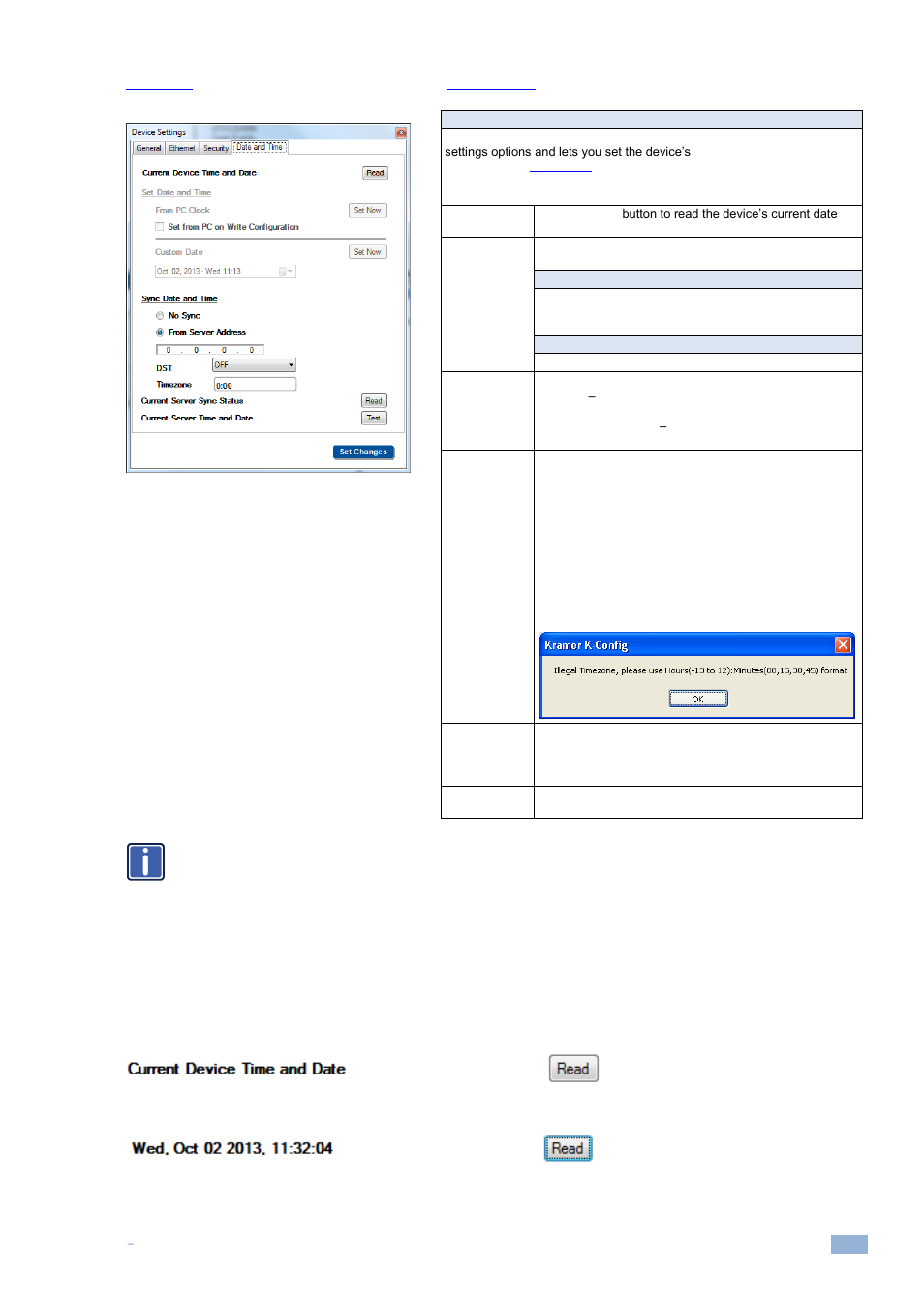 1 setting the date and time, Figure 230: date and time settings | Kramer Electronics WP-501 User Manual | Page 132 / 137