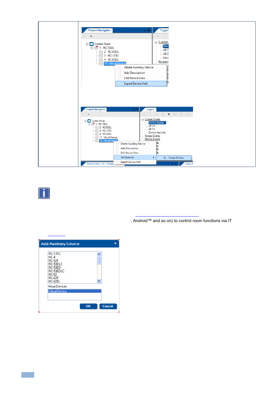 1 the virtual device, The virtual device, Figure 92: adding a virtual device | Kramer Electronics WP-501 User Manual | Page 63 / 137