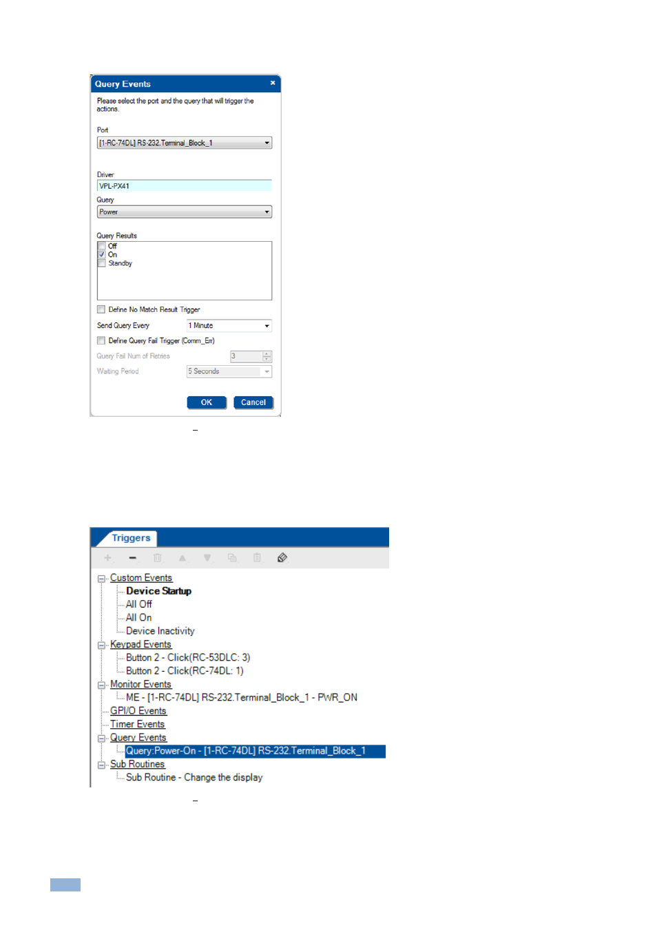 Figure 169: query events, Select the query results, Figure 170: query events | The power-on trigger | Kramer Electronics WP-501 User Manual | Page 99 / 137