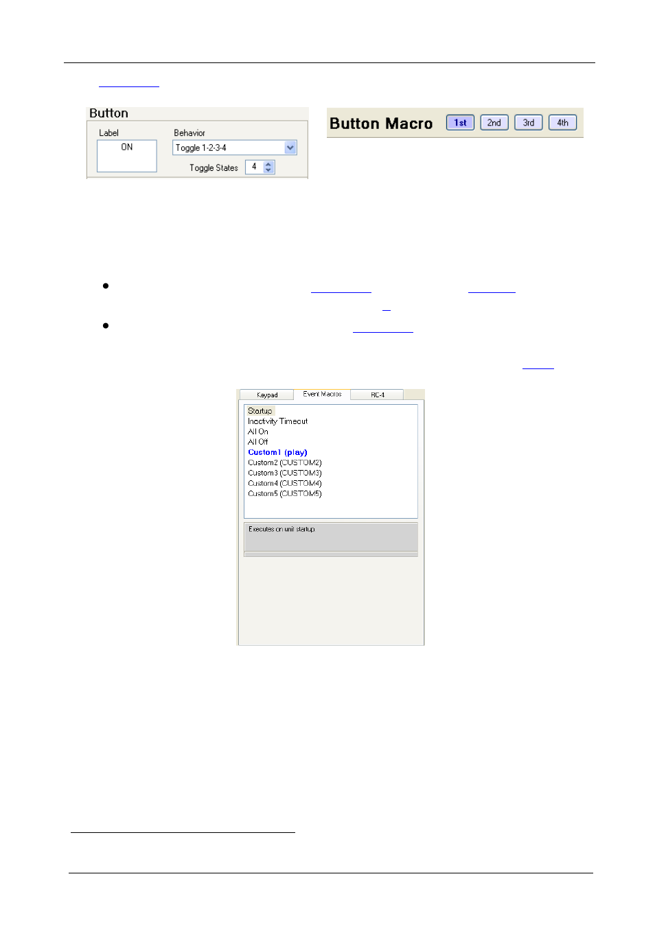 1 the tab area, The tab area, Figure 18: using the toggle 1-2-3-4 behavior | Figure 19: event macros tab, Figure 19, Figure 18 | Kramer Electronics SV-551 User Manual | Page 26 / 51