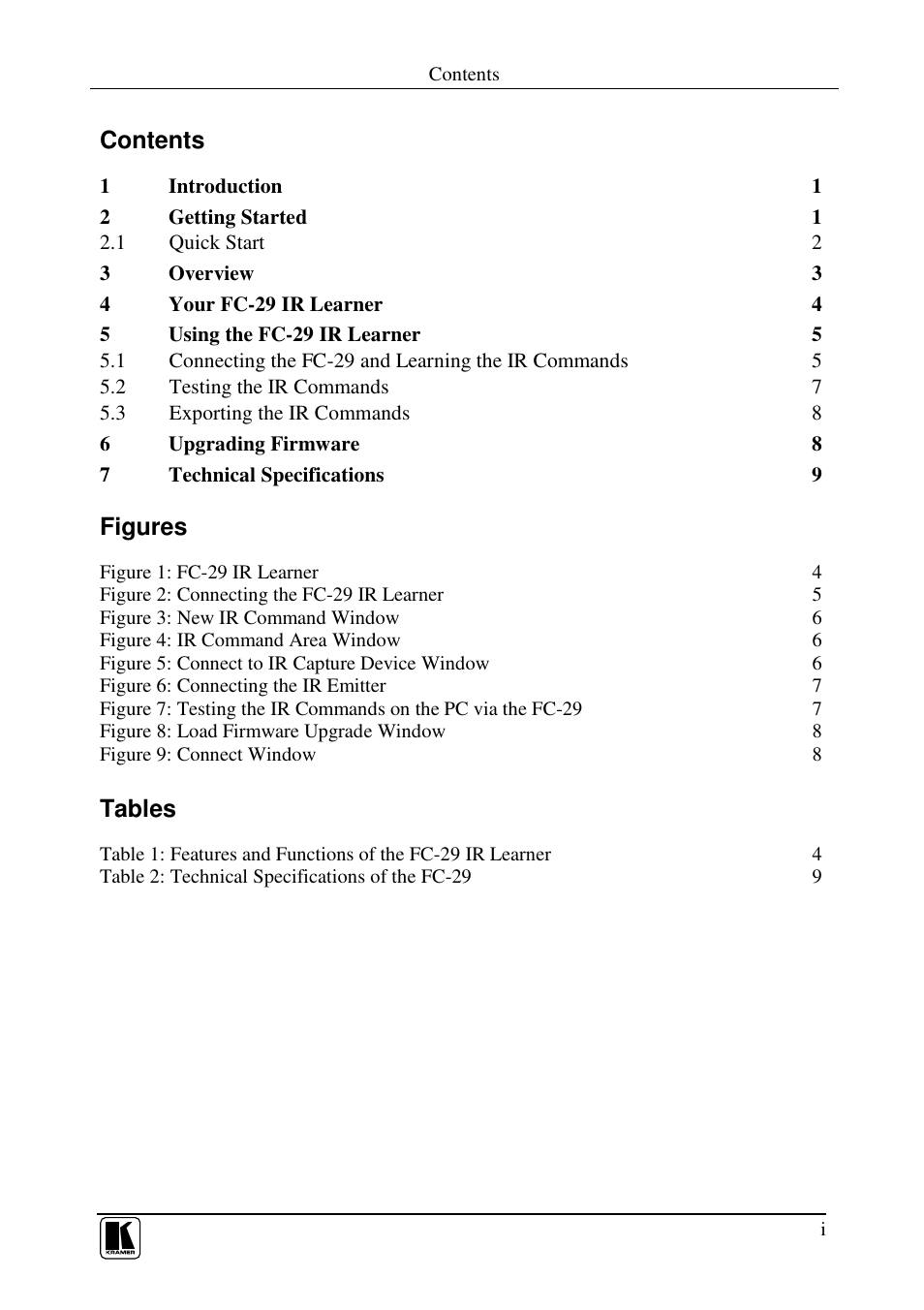 Kramer Electronics FC-29 User Manual | Page 2 / 13