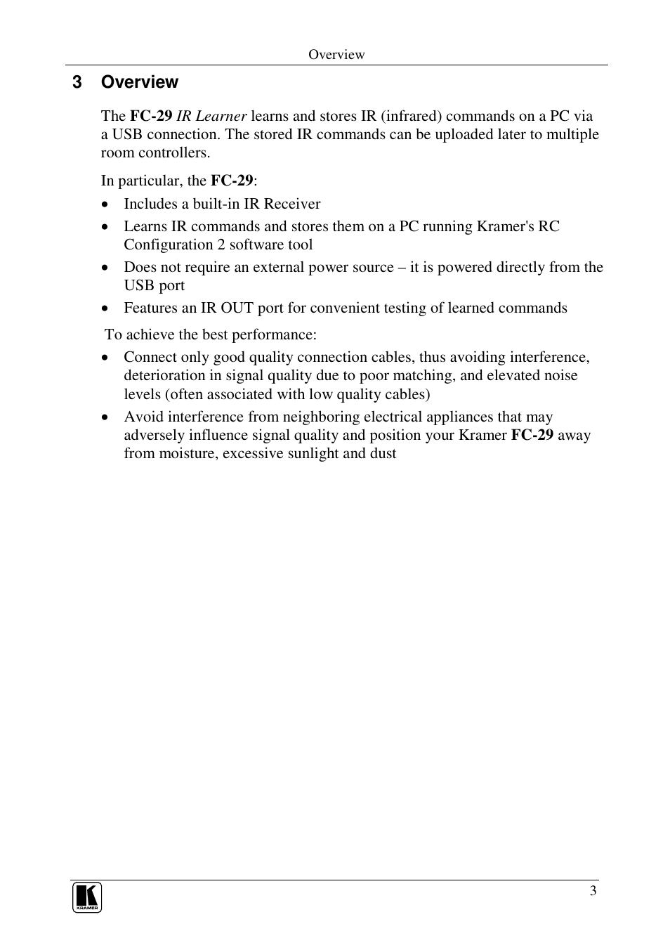 Kramer Electronics FC-29 User Manual | Page 5 / 13