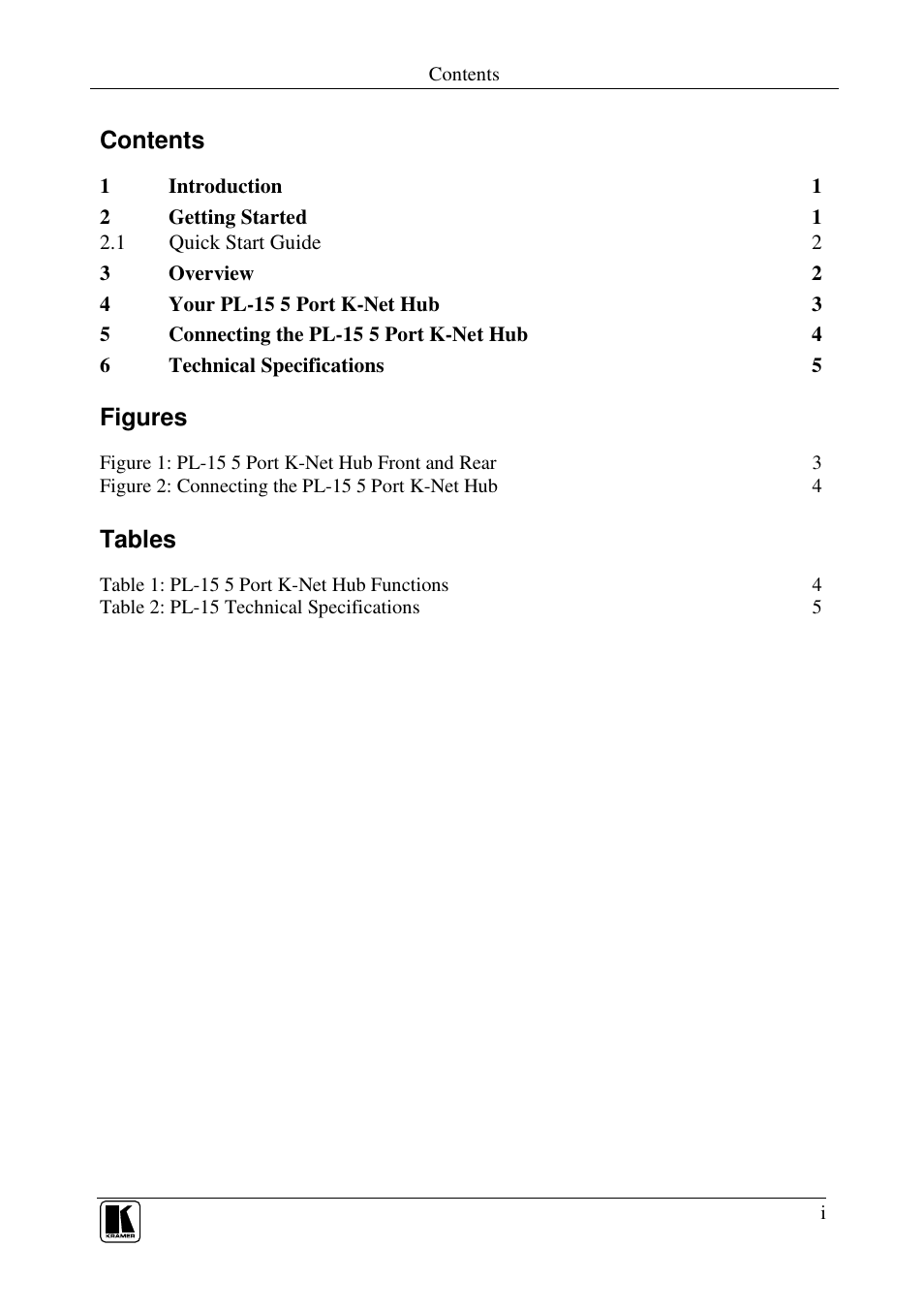 Kramer Electronics PL-15 User Manual | Page 2 / 9