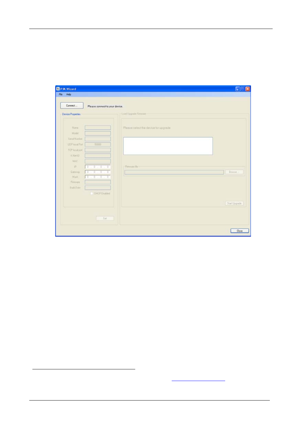 3 updating the firmware, Updating the firmware, Figure 3: p3k wizard screen | Kramer Electronics PL-18 User Manual | Page 17 / 25