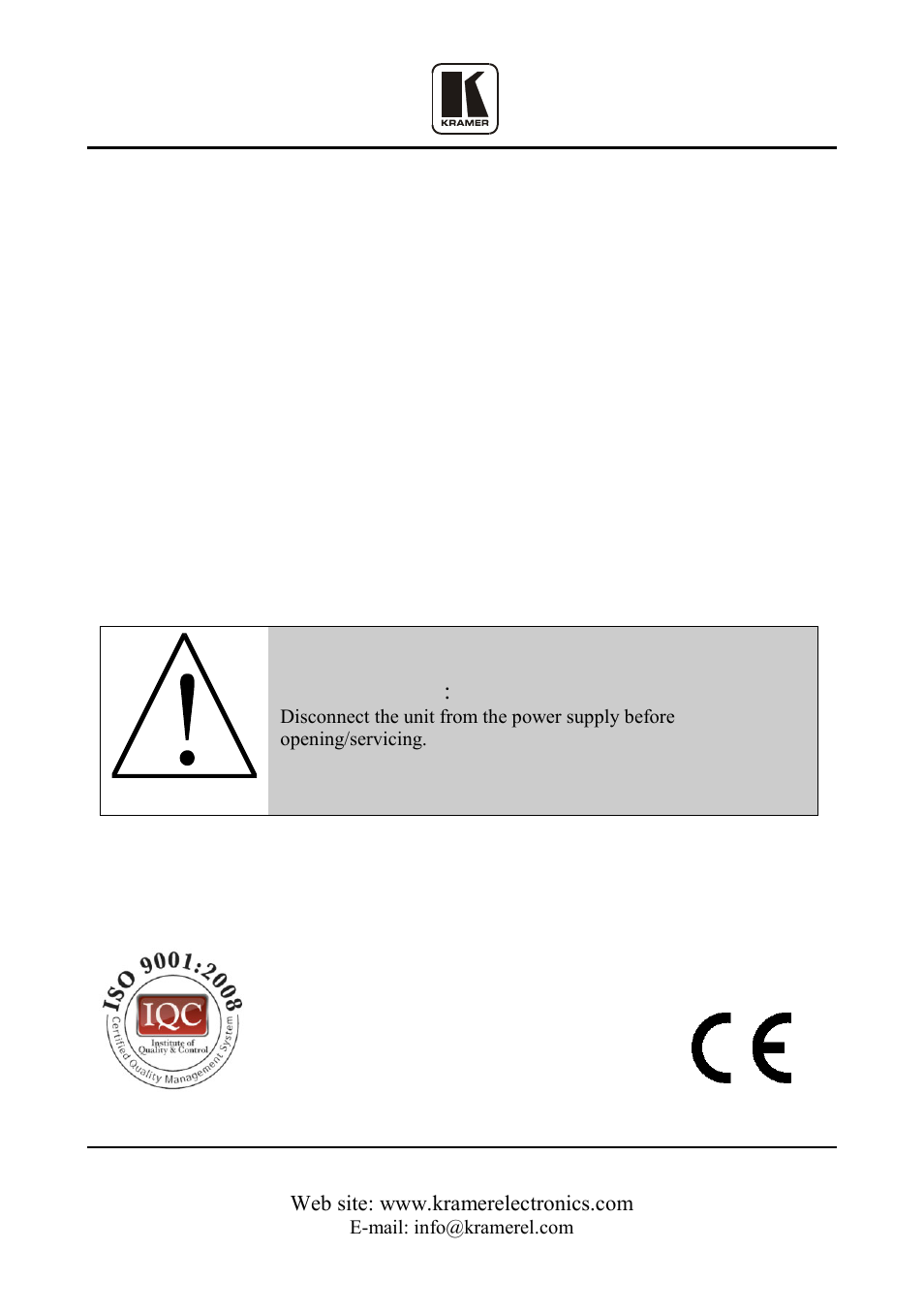 Kramer Electronics PL-8 User Manual | Page 23 / 23