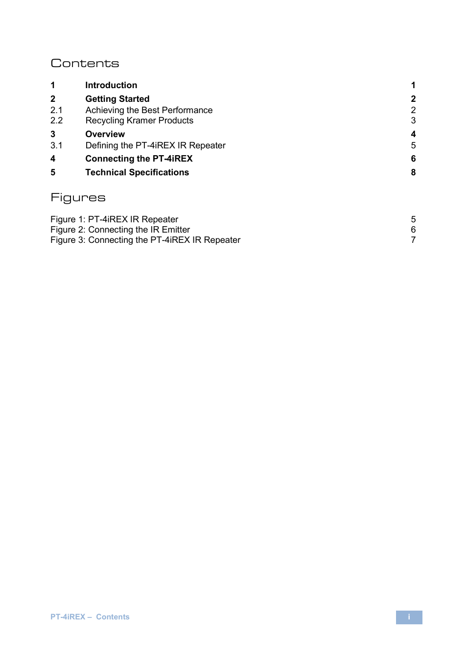 Kramer Electronics PT-4iREX User Manual | Page 3 / 13