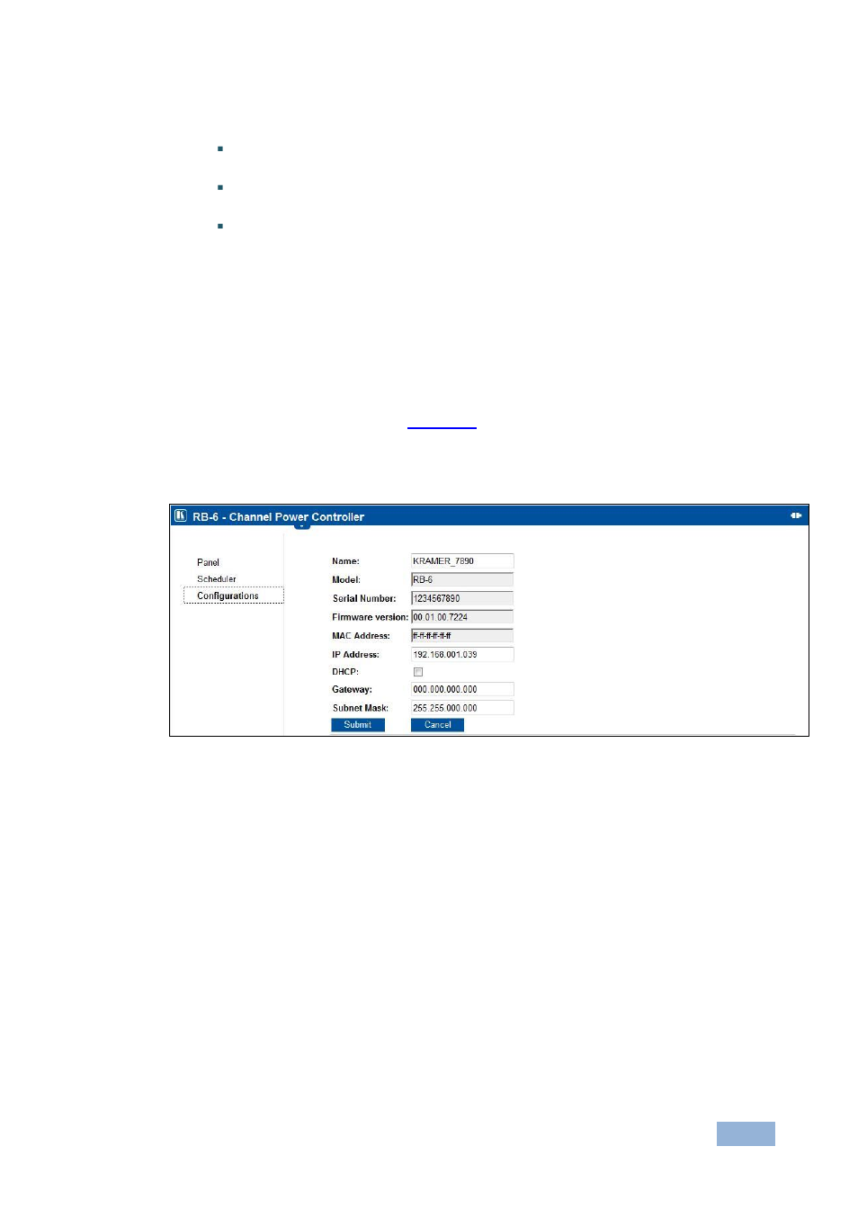 4 the configurations page | Kramer Electronics RB-6 User Manual | Page 27 / 38
