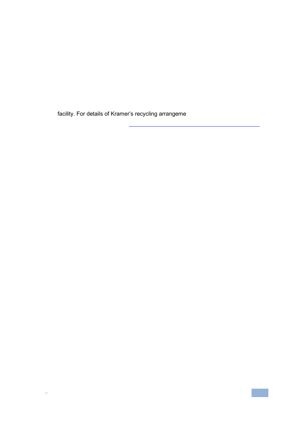 3 recycling kramer products, Recycling kramer products | Kramer Electronics RB-6 User Manual | Page 7 / 38