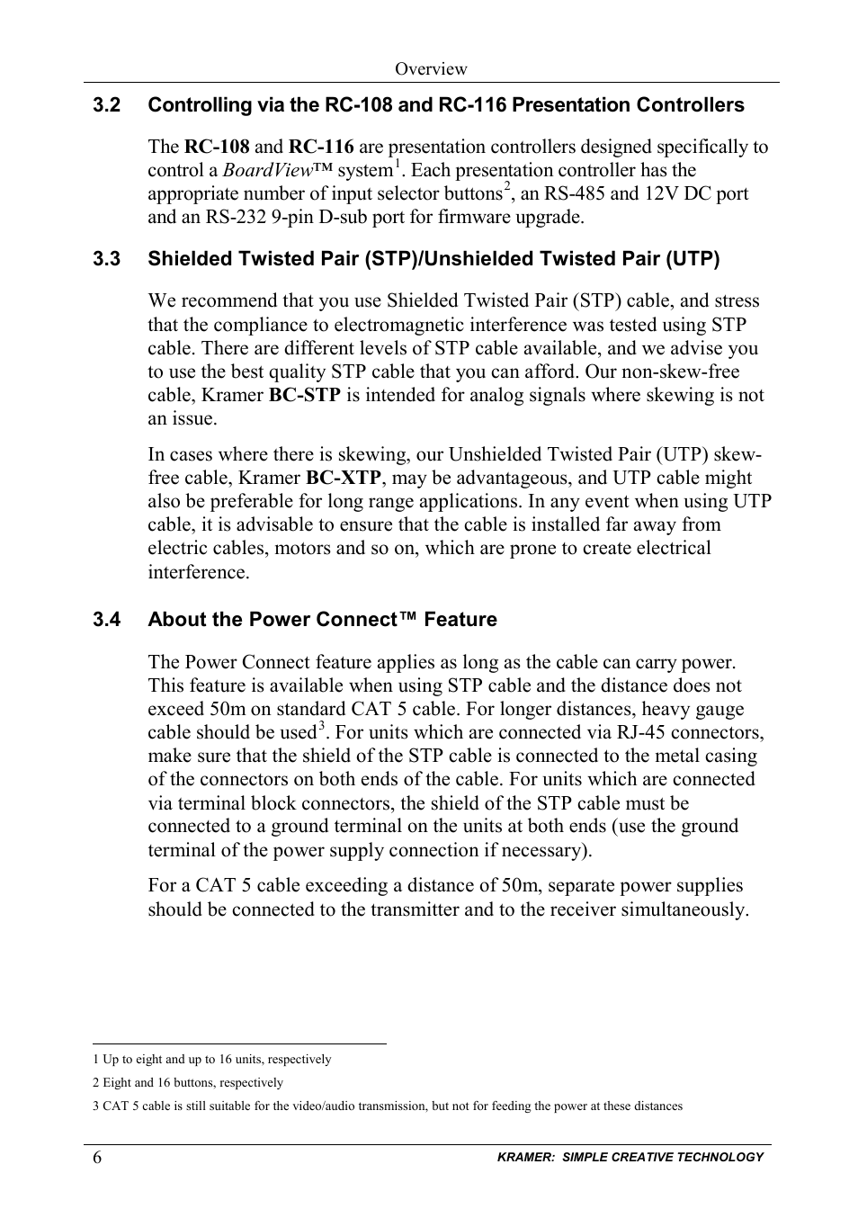 4 about the power connect™ feature, About the power connect™ feature, N 3.2 | Kramer Electronics TP-107AVR User Manual | Page 9 / 34