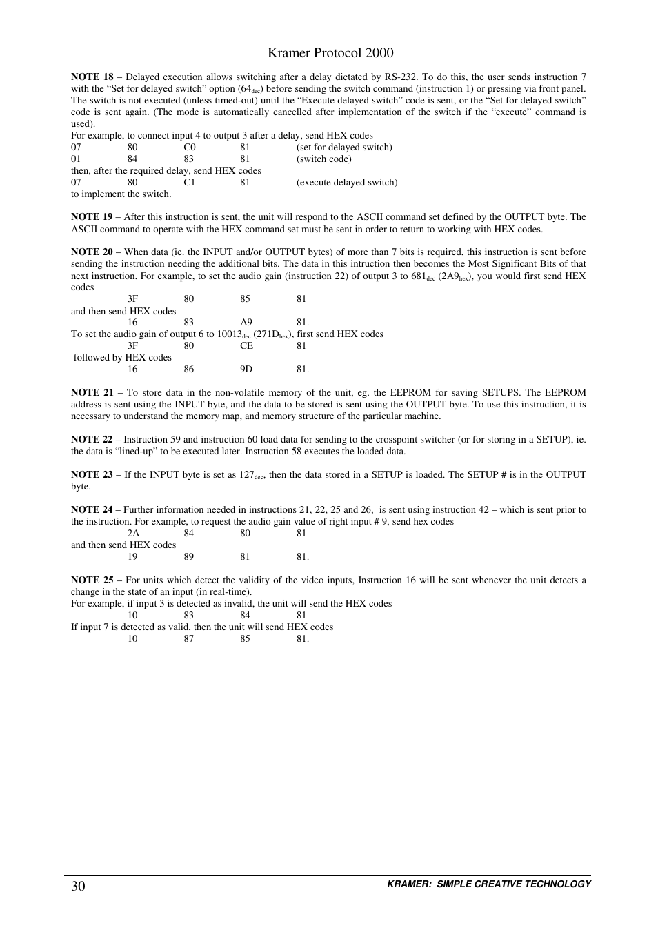 Kramer protocol 2000 | Kramer Electronics RC-80 User Manual | Page 33 / 35