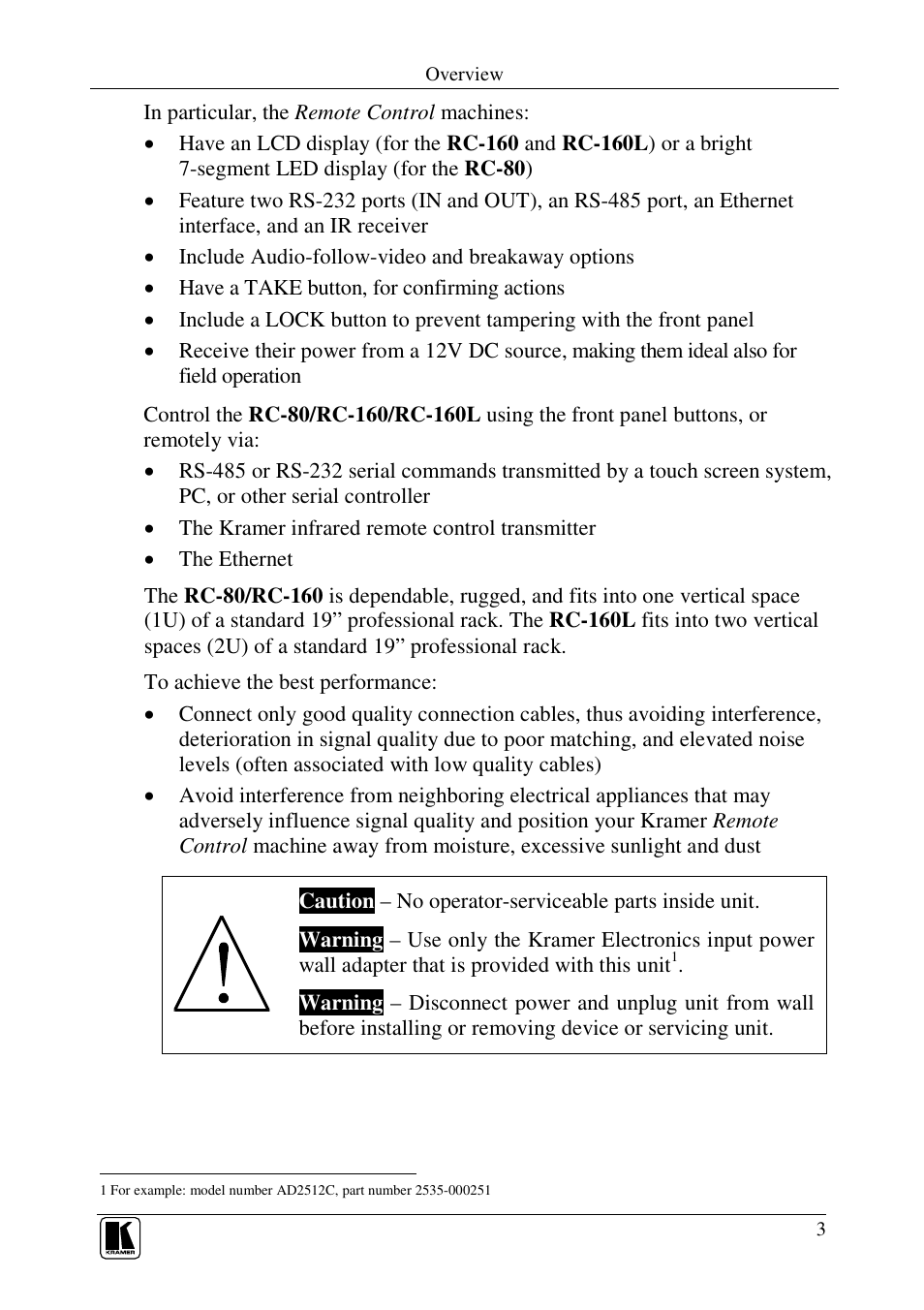 Kramer Electronics RC-80 User Manual | Page 6 / 35