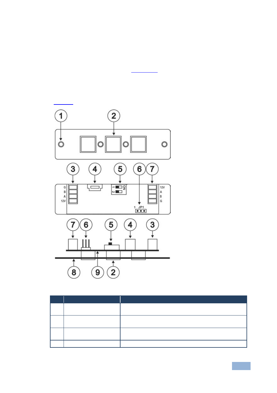 2 defining the rc-3tbu remote control panel, Defining the rc-3tbu remote control panel, Figure 4: rc-3tbu remote control panel components | Kramer Electronics RC-3TBU User Manual | Page 12 / 27