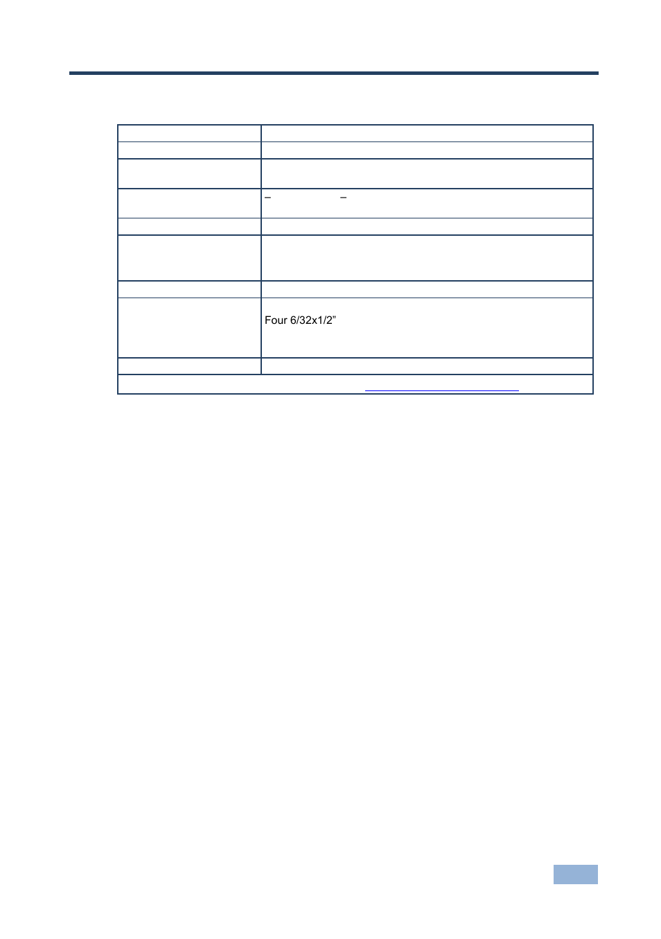 7 technical specifications, Technical specifications, 7technical specifications | Kramer Electronics RC-43T User Manual | Page 18 / 20