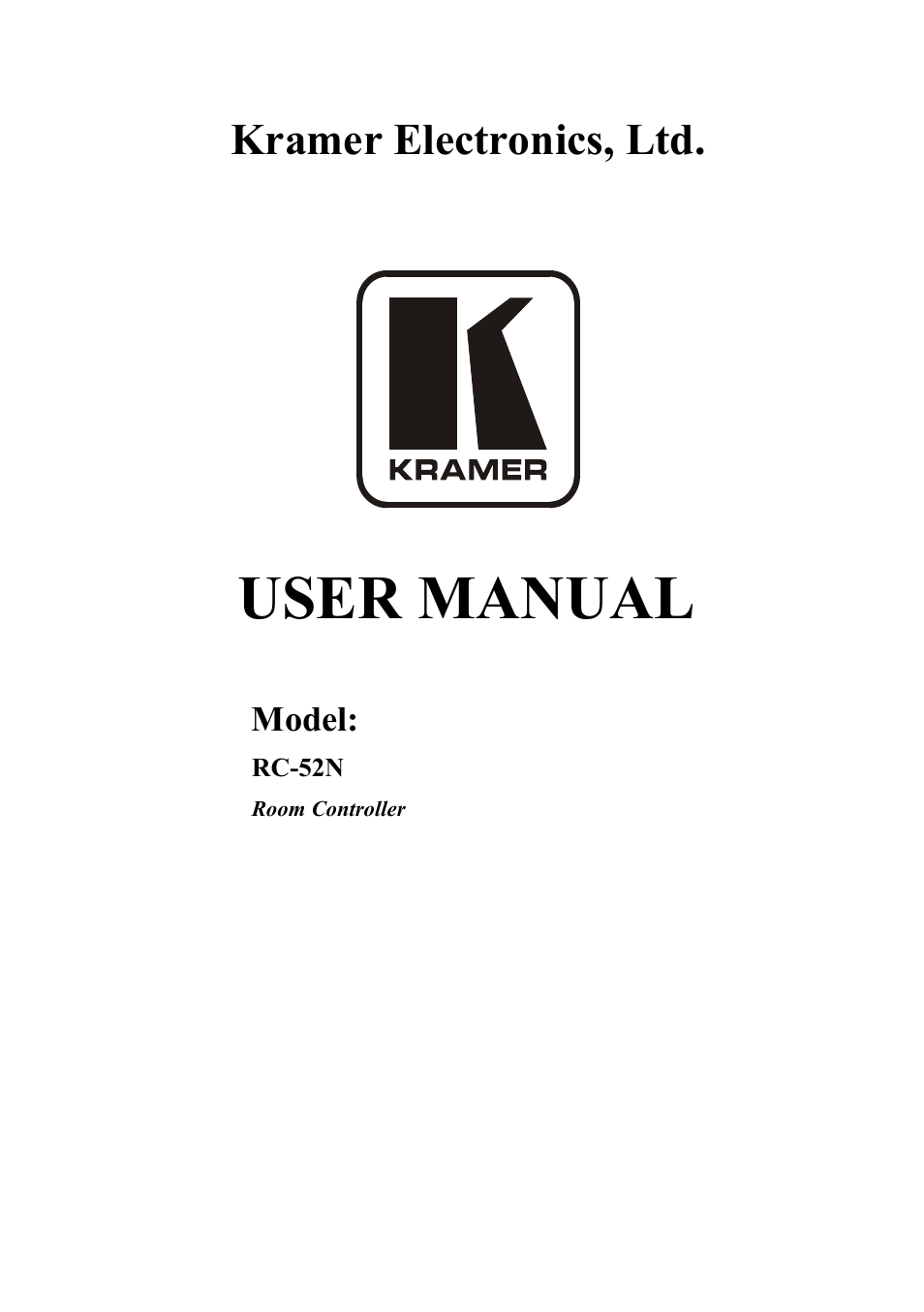 Kramer Electronics RC-52N User Manual | 10 pages