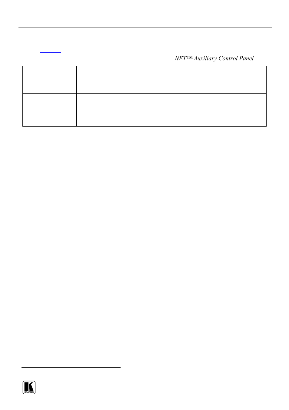 8 technical specifications, Technical specifications, 8technical specifications | Table 7 defines the technical specifications | Kramer Electronics RC-53DLC User Manual | Page 16 / 18