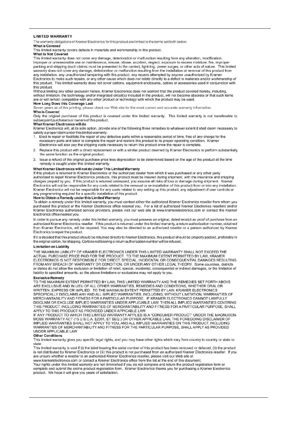 Kramer Electronics RC-53DLC User Manual | Page 17 / 18