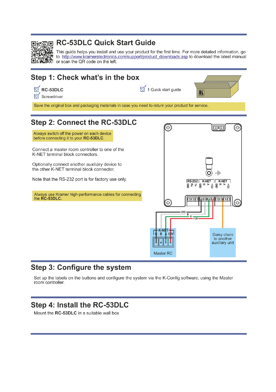 Kramer Electronics RC-53DLC User Manual | Page 2 / 18
