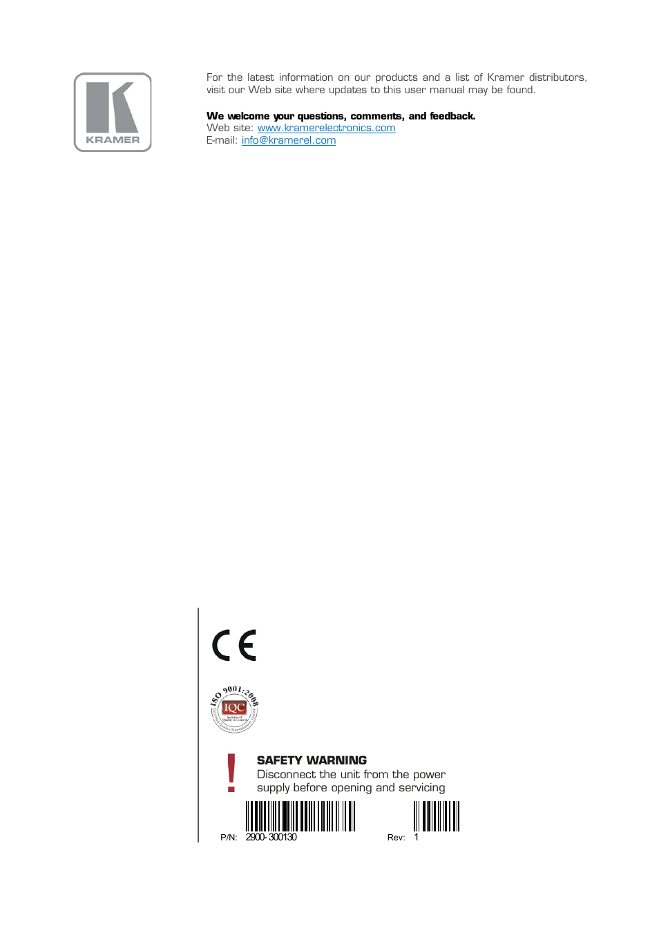 Kramer Electronics RC-54DL User Manual | Page 18 / 18