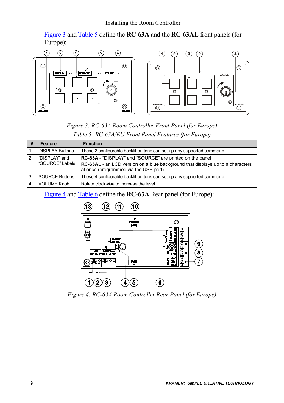 Kramer Electronics RC-63DL User Manual | Page 12 / 26