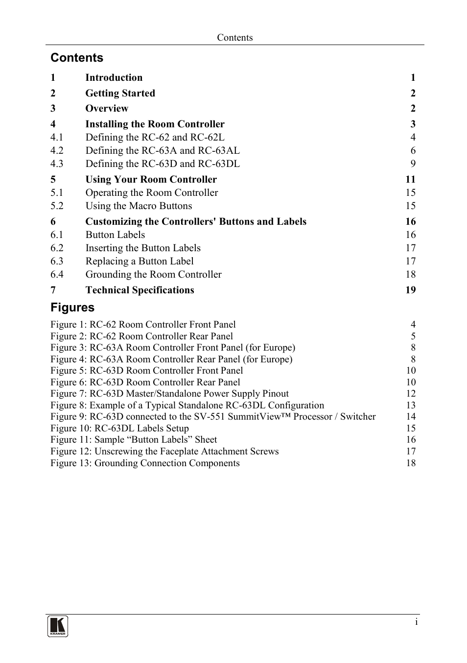 Kramer Electronics RC-63DL User Manual | Page 2 / 26