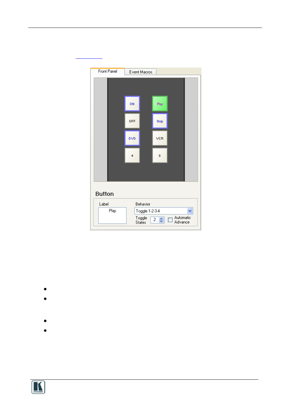 4 the self command, The self command, Figure 35: self command front panel setting | Kramer Electronics RC-8iR User Manual | Page 39 / 54