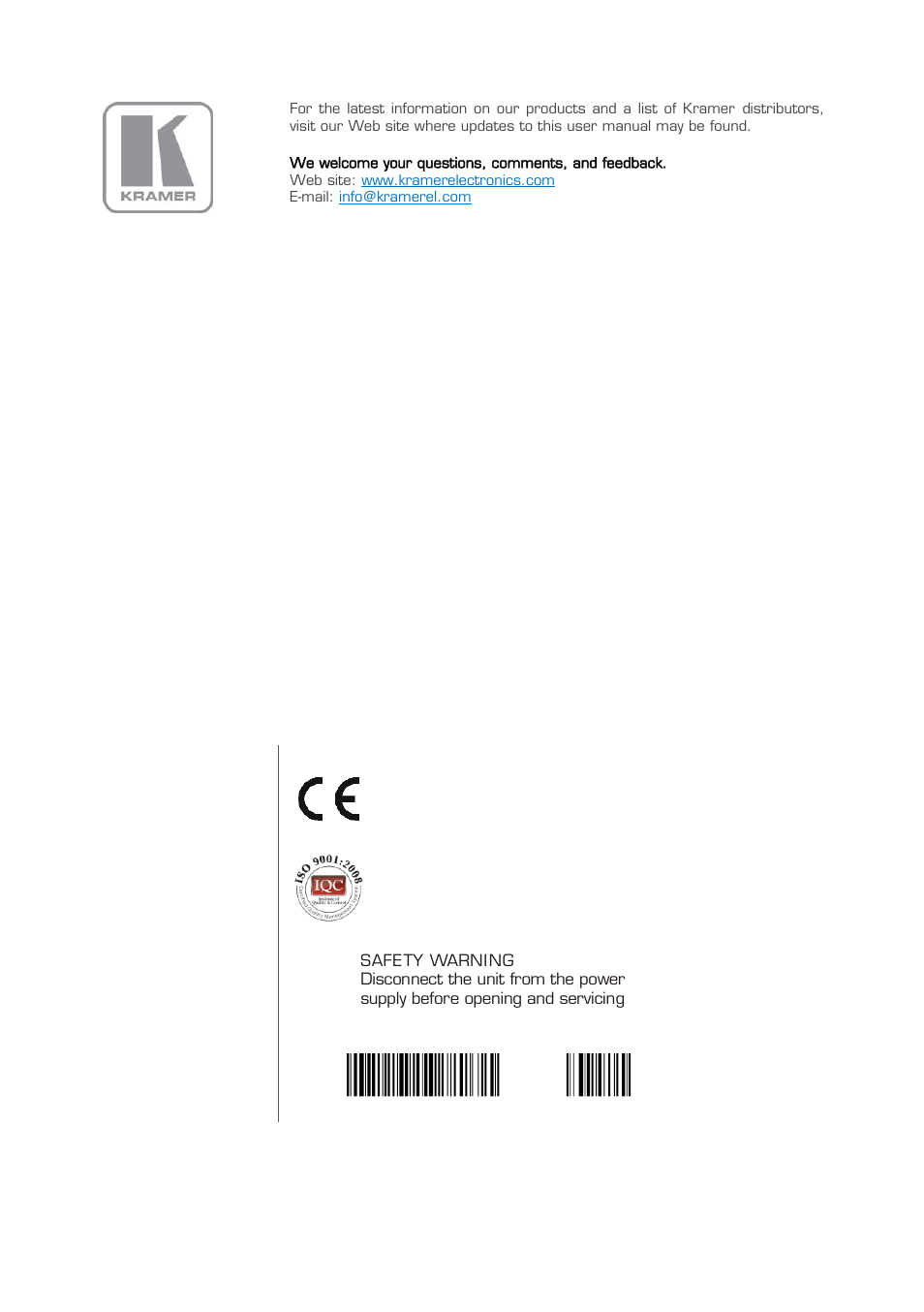 Kramer Electronics RC-76M User Manual | Page 25 / 25