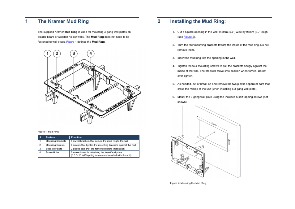 Kramer Electronics WP-501 User Manual | 2 pages