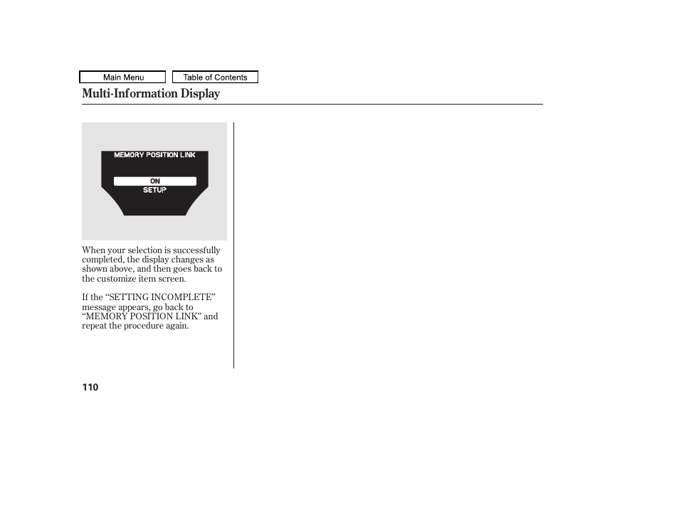 Multi-information display | Acura 2011 TL User Manual | Page 113 / 614