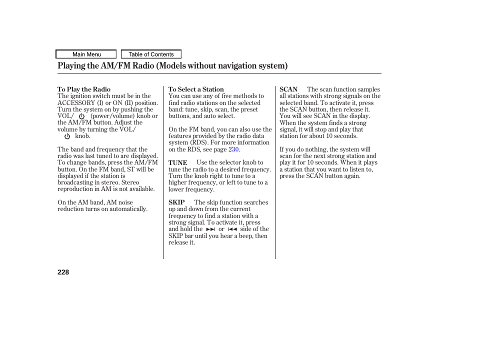 Acura 2011 TL User Manual | Page 231 / 614