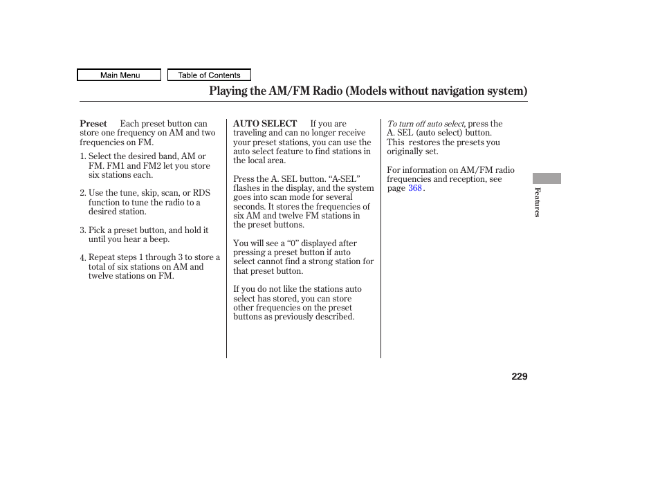 Acura 2011 TL User Manual | Page 232 / 614