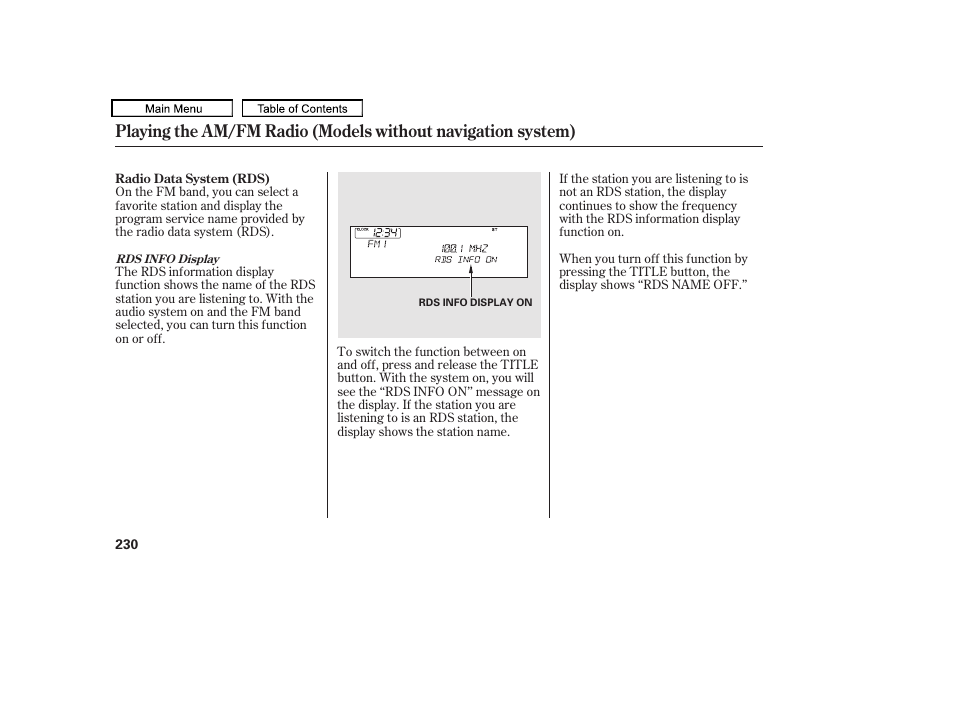 Acura 2011 TL User Manual | Page 233 / 614