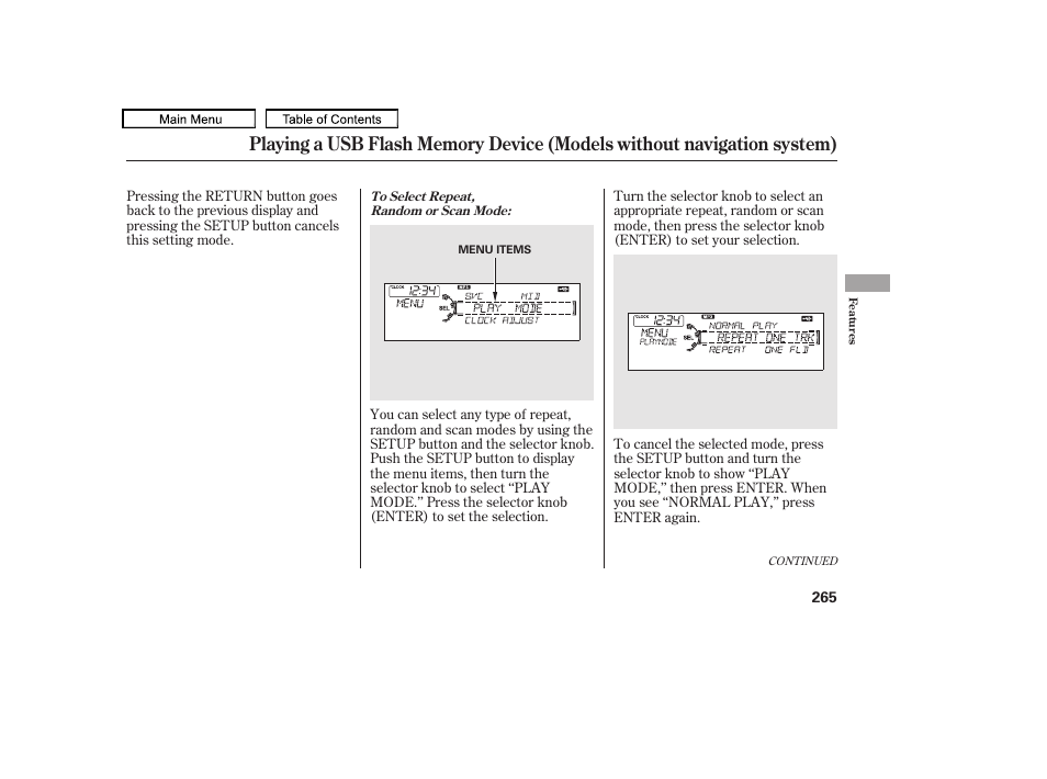 Acura 2011 TL User Manual | Page 268 / 614