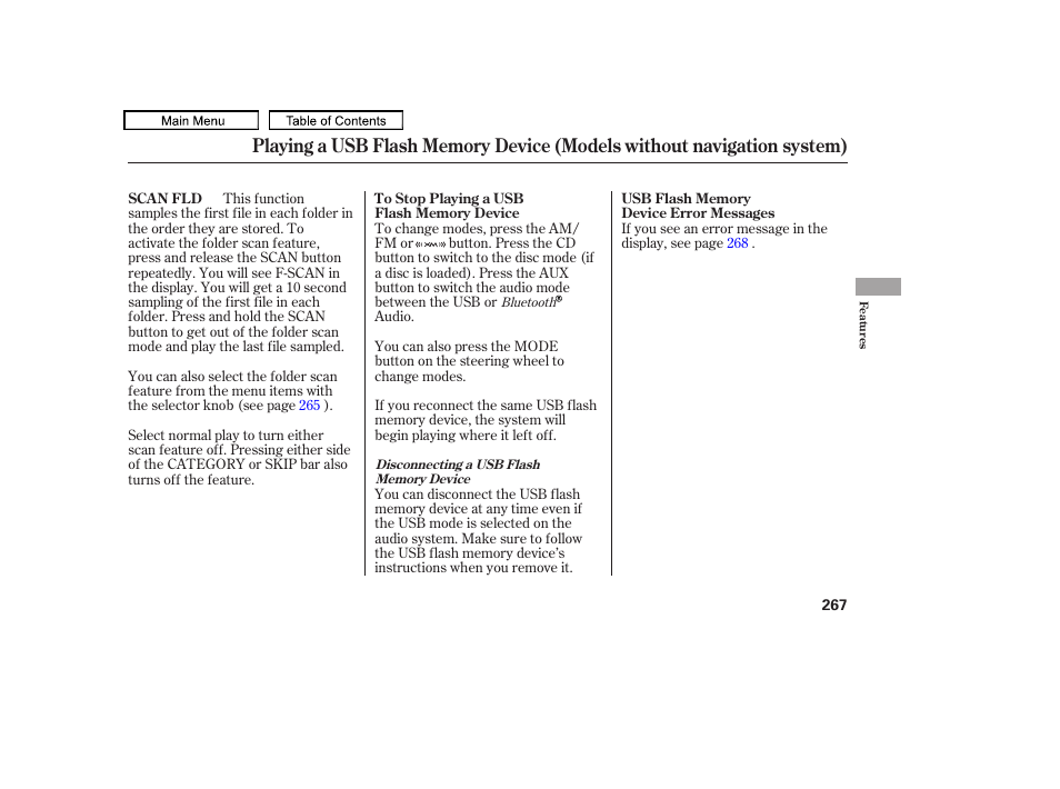 Acura 2011 TL User Manual | Page 270 / 614