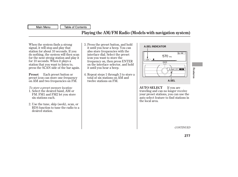 Acura 2011 TL User Manual | Page 280 / 614