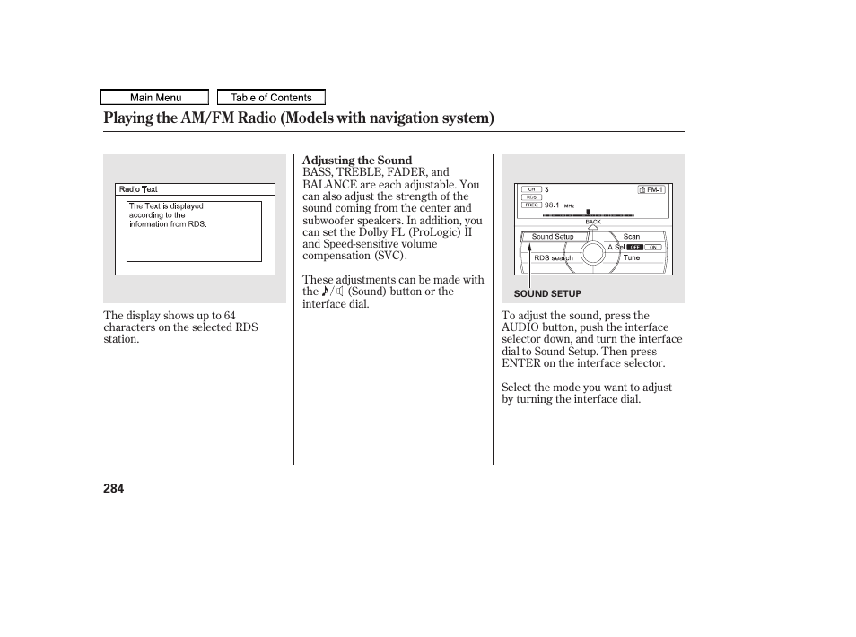 Acura 2011 TL User Manual | Page 287 / 614