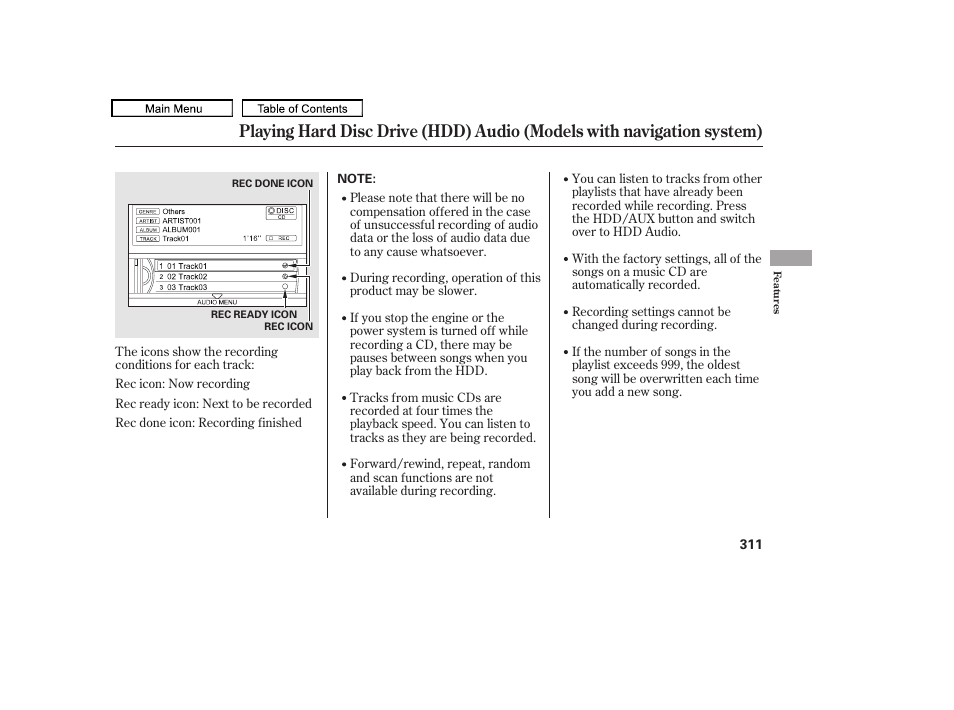 Acura 2011 TL User Manual | Page 314 / 614