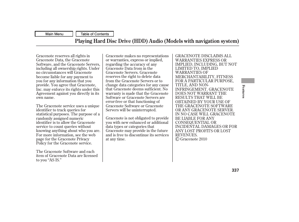 Acura 2011 TL User Manual | Page 340 / 614