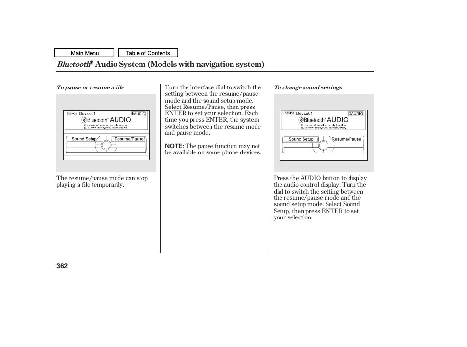 Audio system (models with navigation system) | Acura 2011 TL User Manual | Page 365 / 614