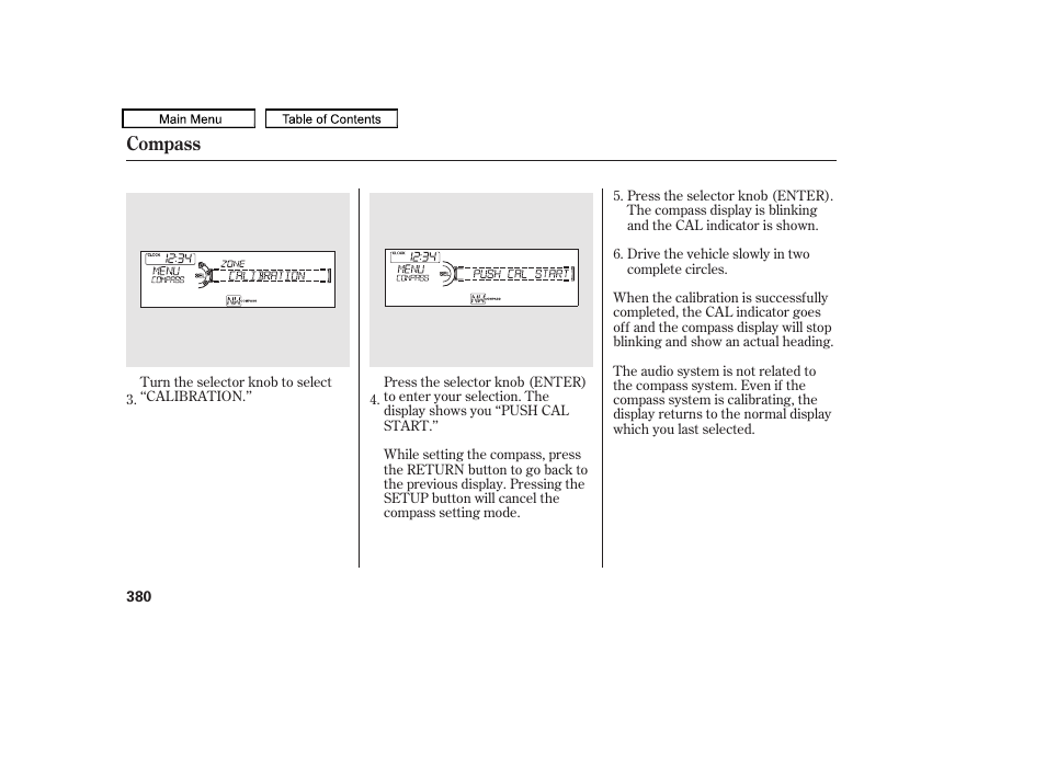 Compass | Acura 2011 TL User Manual | Page 383 / 614