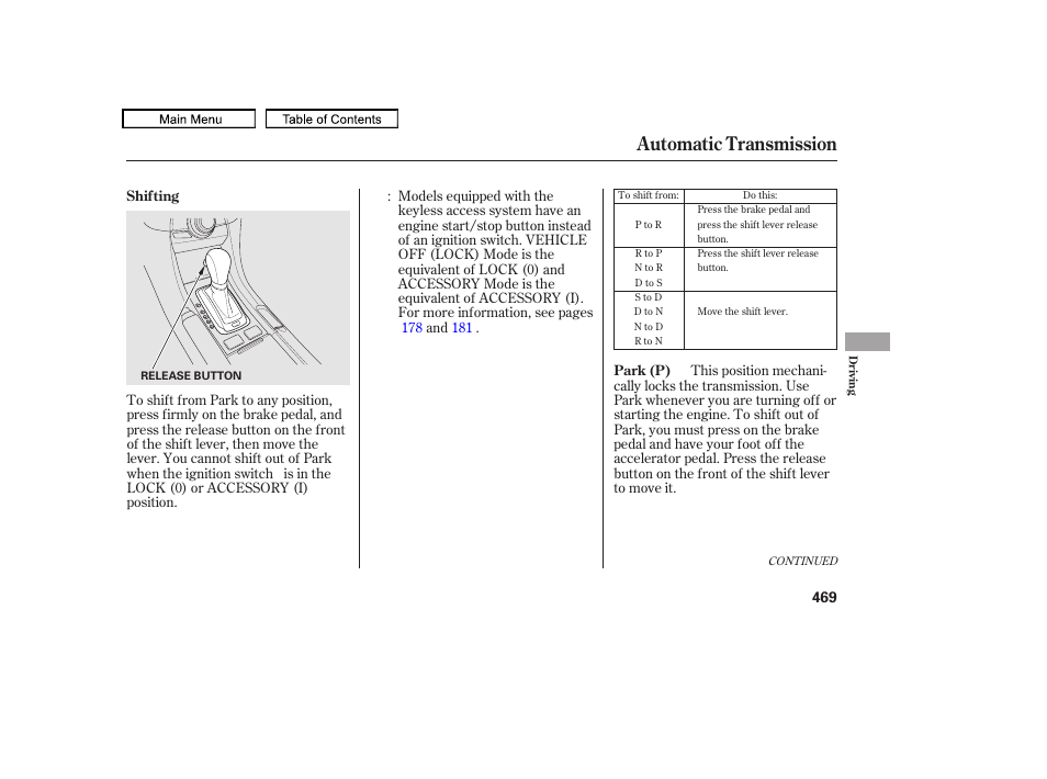 Automatic transmission, 2011 tl | Acura 2011 TL User Manual | Page 472 / 614