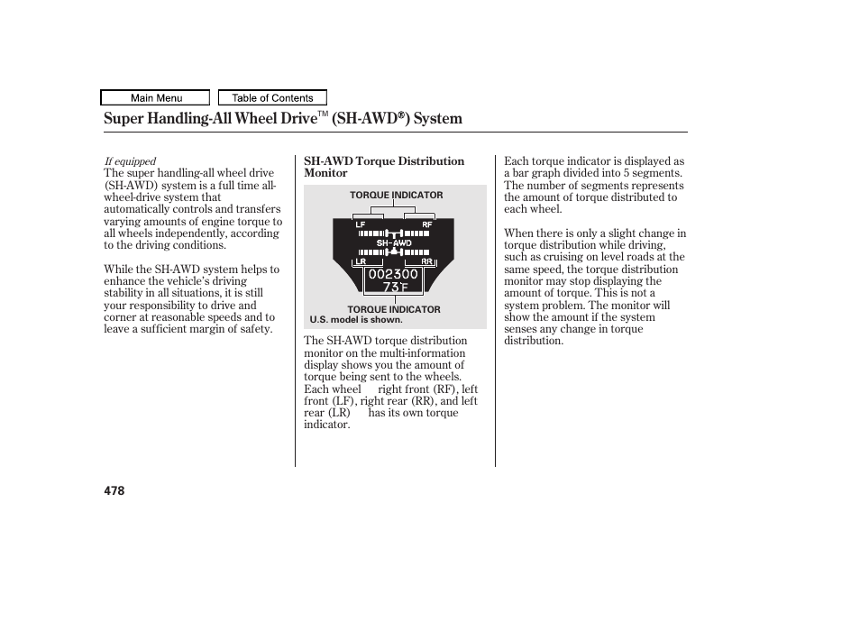 Super handling-all wheel drive (sh-awd ) system | Acura 2011 TL User Manual | Page 481 / 614