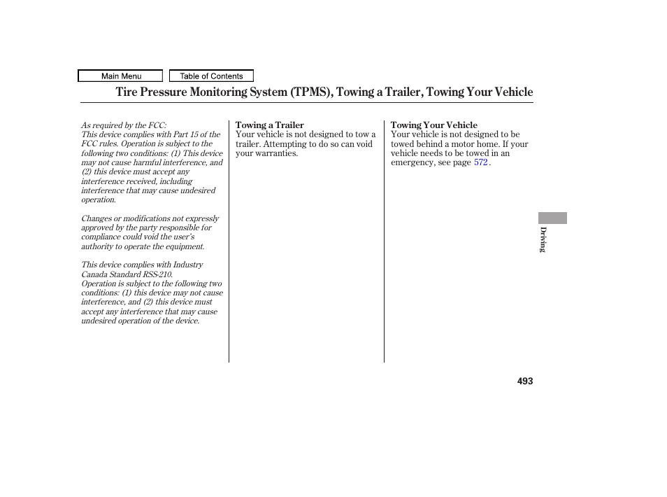 Acura 2011 TL User Manual | Page 496 / 614