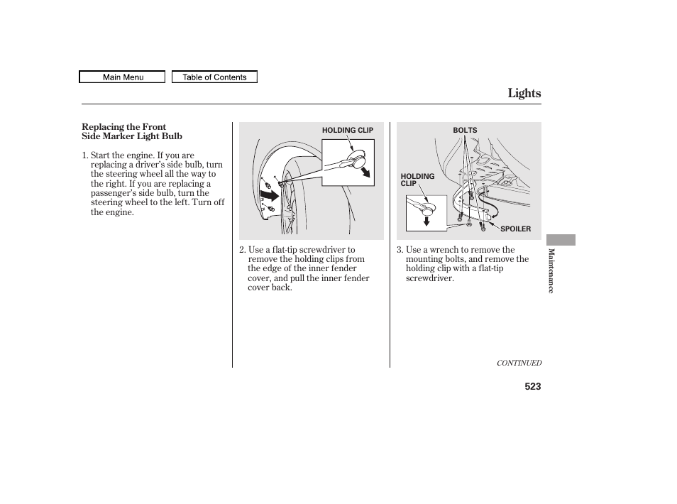 Lights | Acura 2011 TL User Manual | Page 526 / 614