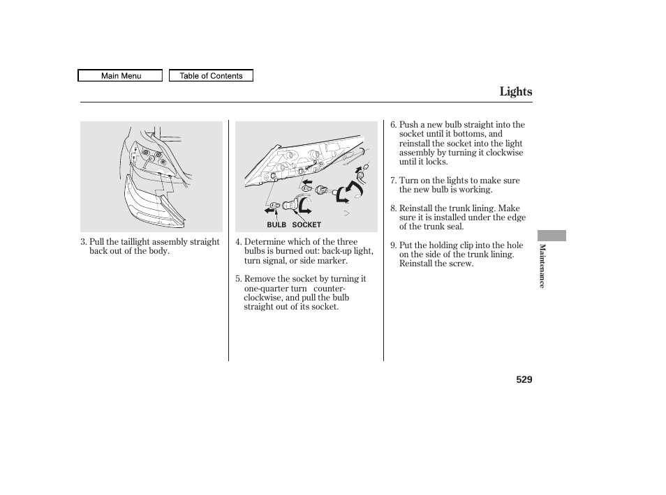 Lights | Acura 2011 TL User Manual | Page 532 / 614