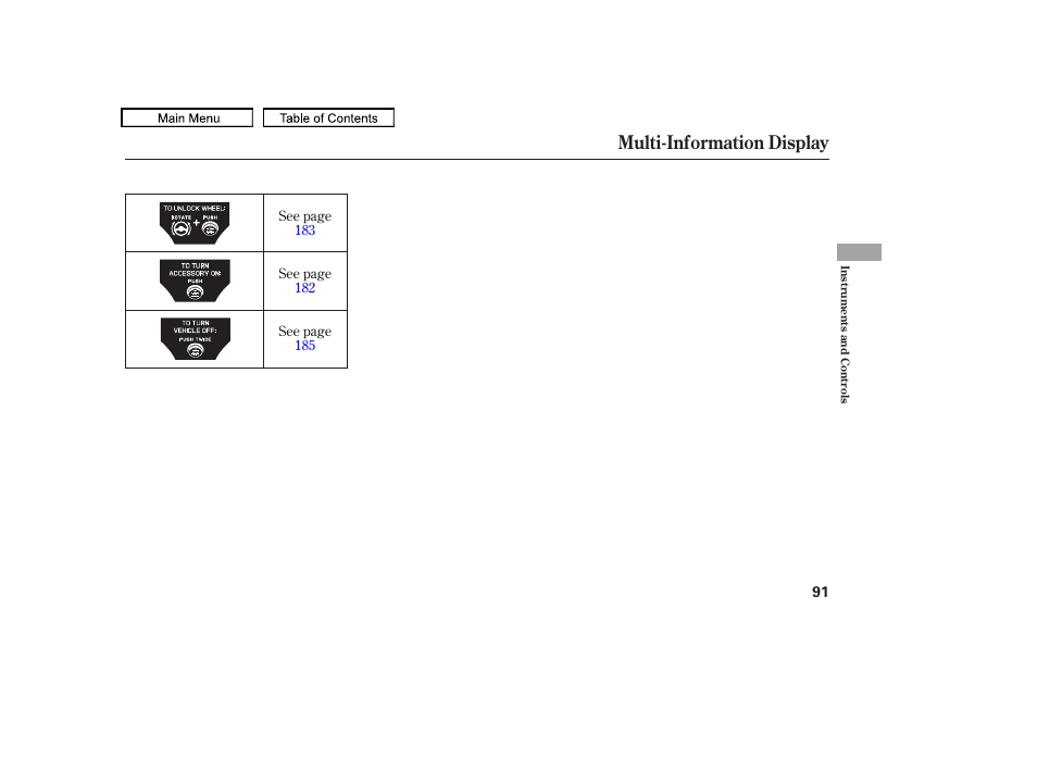 Multi-information display, 2011 tl | Acura 2011 TL User Manual | Page 94 / 614