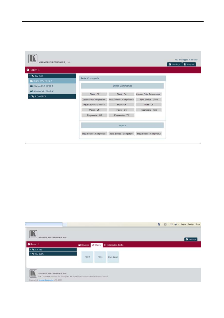 4 the macro tab, The macro tab, Figure 18: web access protocol commands | Ices (see, Figure 18 | Kramer Electronics WP-501 User Manual | Page 17 / 22