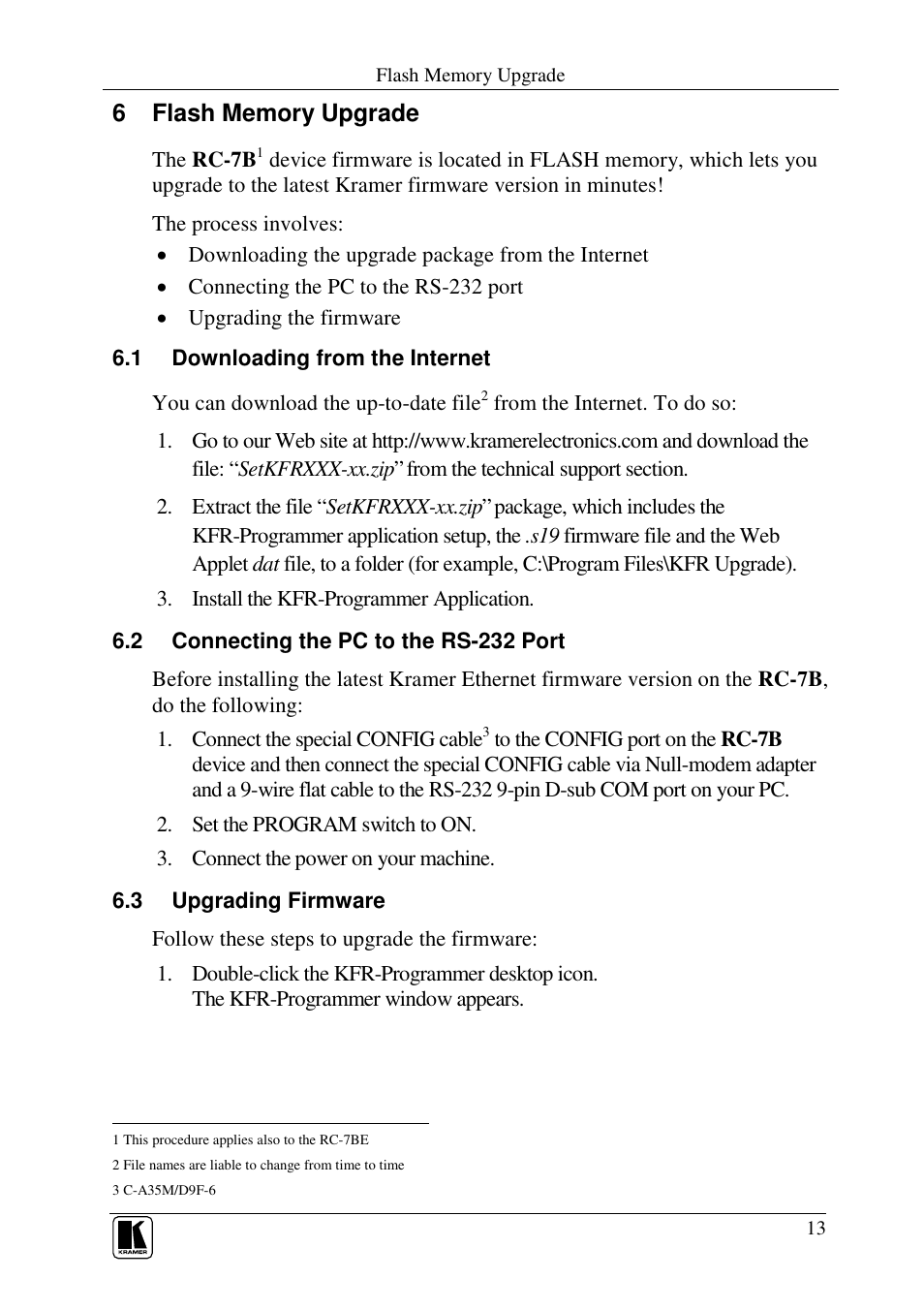 Kramer Electronics RC-7B User Manual | Page 15 / 18