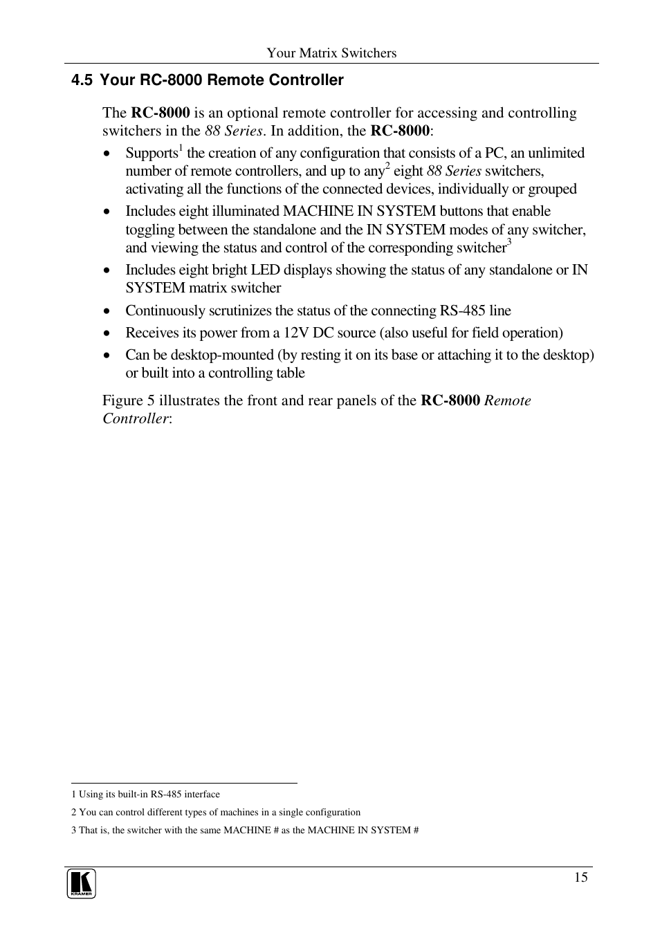 Kramer Electronics RC-8000 User Manual | Page 18 / 37